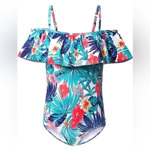 NWT Size 16 Girl’s Pretty Floral Print Swimsuit